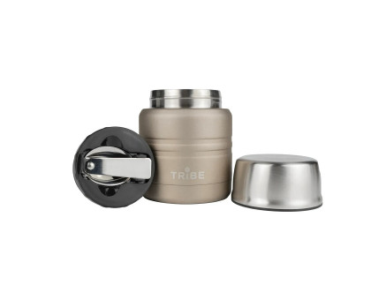 Харчовий термос з ложкою Tribe Food Jar 0.35 л Beige (T-DE-0021)