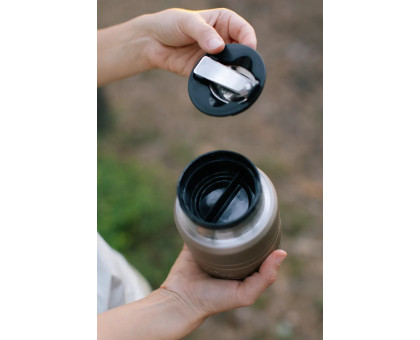 Харчовий термос з ложкою Tribe Food Jar 0.35 л Beige (T-DE-0021)