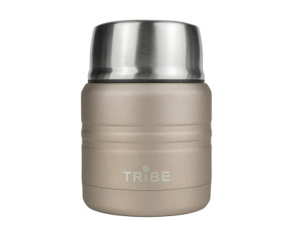 Харчовий термос з ложкою Tribe Food Jar 0.35 л Beige (T-DE-0021)