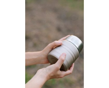 Харчовий термос з ложкою Tribe Food Jar 0.35 л Beige (T-DE-0021)