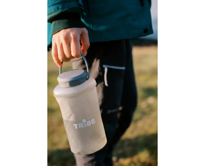 М'яка складна пляшка Tribe Soft Bottle 1 л TPU (T-FE-0023-grey)
