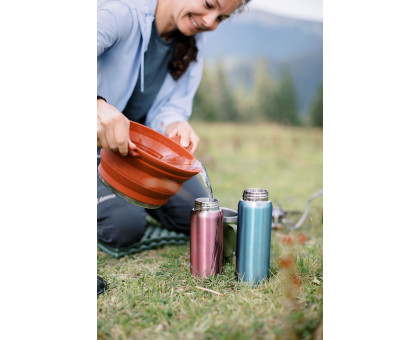 Складана силіконова каструля Tribe Collapsible Pot 2,5 л (T-FF-0025) Коричнева