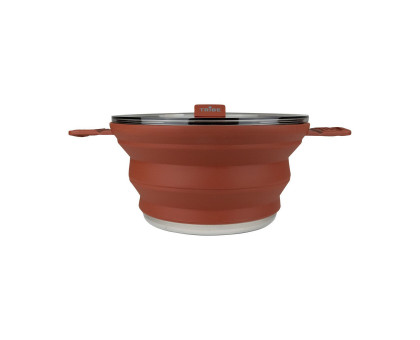 Складана силіконова каструля Tribe Collapsible Pot 2,5 л (T-FF-0025) Коричнева