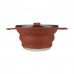 Складана силіконова каструля Tribe Collapsible Pot 2,5 л (T-FF-0025) Коричнева