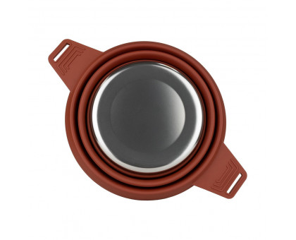 Складана силіконова каструля Tribe Collapsible Pot 2,5 л (T-FF-0025) Коричнева