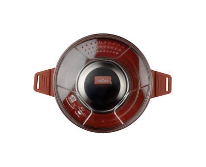 Складана силіконова каструля Tribe Collapsible Pot 2,5 л (T-FF-0025) Коричнева