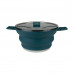Складана силіконова каструля Tribe Collapsible Pot 2,5 л (T-FF-0025) Синьо-зелена