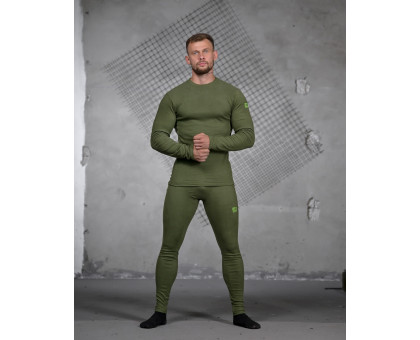 Комплект чоловічої термобілизни 7.62 Base Fleece Olive