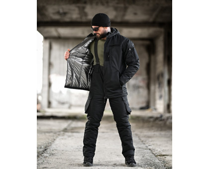 Тактичний зимовий костюм Northern Rip-Stop Black (Omni-Heat, Primaloft)
