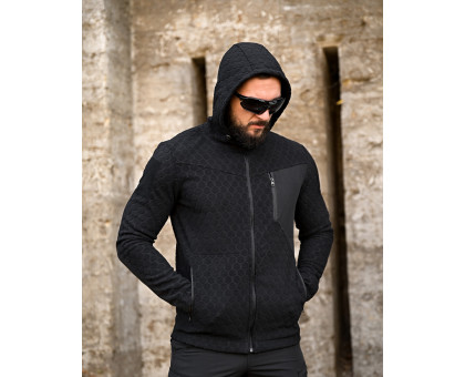 Флісова кофта Urban Pressed Black з капюшоном