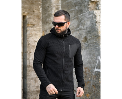 Флісова кофта Urban Pressed Black з капюшоном