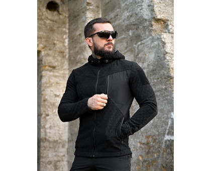 Флісова кофта Urban Pressed Black з капюшоном