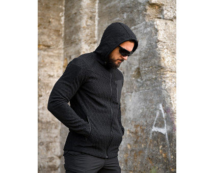 Флісова кофта Urban Pressed Black з капюшоном