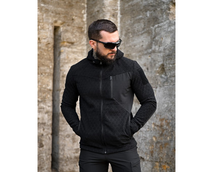 Флісова кофта Urban Pressed Black з капюшоном