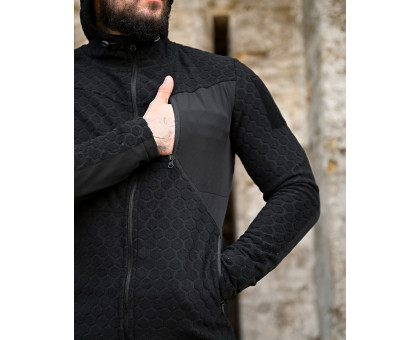 Флісова кофта Urban Pressed Black з капюшоном