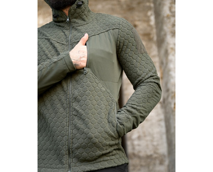 Флісова кофта Urban Pressed Olive з капюшоном