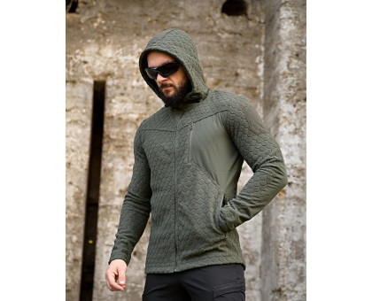 Флісова кофта Urban Pressed Olive з капюшоном