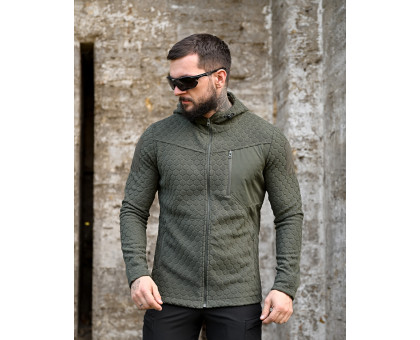 Флісова кофта Urban Pressed Olive з капюшоном