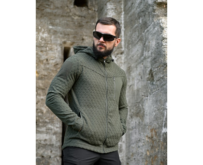 Флісова кофта Urban Pressed Olive з капюшоном