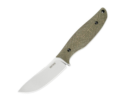 Туристичний ніж SRM Fossa 605T-MP (сталь 14C28N, Canvas Micarta Green)