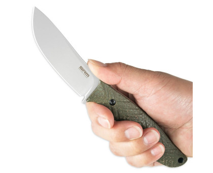 Туристичний ніж SRM Fossa 605T-MP (сталь 14C28N, Canvas Micarta Green)