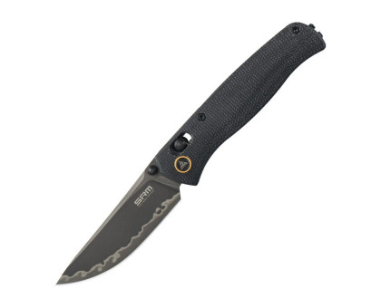Ніж EDC складаний SRM Medal 255L-MB3 140Cr Micarta Black