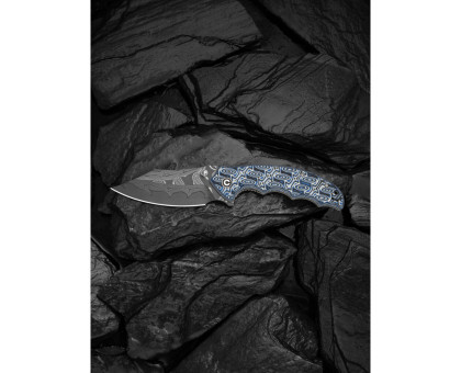 Складаний ніж Civivi Pentad C24068-DS1 Damascus / Micarta (8.8 см) синій/білий