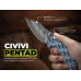 Складаний ніж Civivi Pentad C24068-DS1 Damascus / Micarta (8.8 см) синій/білий