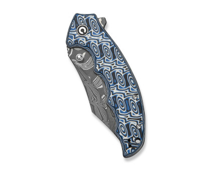 Складаний ніж Civivi Pentad C24068-DS1 Damascus / Micarta (8.8 см) синій/білий