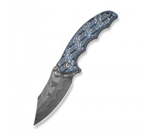 Ніж складаний Civivi Pentad C24068-DS1 Damascus / Micarta синій/білий