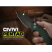 Ніж складаний туристичний Civivi Pentad (8.8 см) Nitro-V / G10 зелений