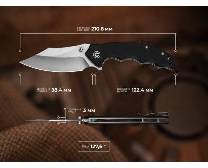 Ніж складаний туристичний Civivi Pentad Nitro-V / G10 чорний