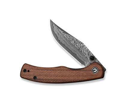Складаний кишеньковий EDC ніж Civivi Clingman Damascus / Guibourtia Wood (C23026B-DS1)