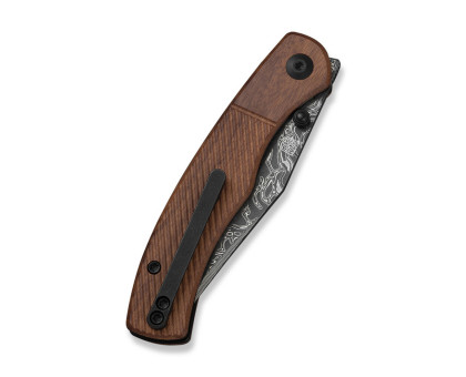 Складаний кишеньковий EDC ніж Civivi Clingman Damascus / Guibourtia Wood (C23026B-DS1)