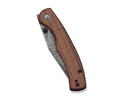 Складаний кишеньковий EDC ніж Civivi Clingman Damascus / Guibourtia Wood (C23026B-DS1)