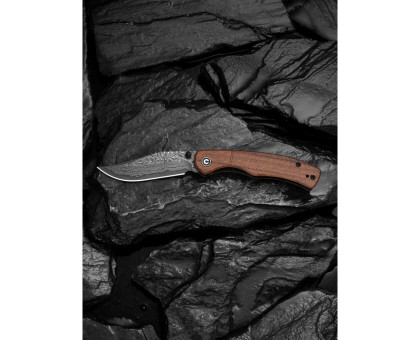 Складаний кишеньковий EDC ніж Civivi Clingman Damascus / Guibourtia Wood (C23026B-DS1)