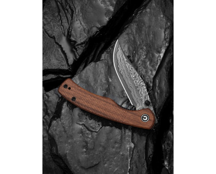 Складаний кишеньковий EDC ніж Civivi Clingman Damascus / Guibourtia Wood (C23026B-DS1)