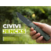 Ніж фіксований туристичний Civivi Jencks (9 см) 14C28N / G10 зелений з чохлом
