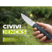 Ніж фіксований туристичний Civivi Jencks (9 см) 14C28N / G10 чорний з чохлом
