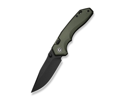Ніж складаний туристичний Civivi Elite Brova CPM S35VN, зелений (Aluminum, 8.7 см) 