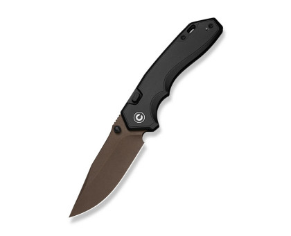 Ніж складаний туристичний Civivi Elite Brova CPM S35VN, чорний (Aluminum, 8.7 см) 