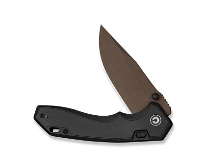Ніж складаний туристичний Civivi Elite Brova CPM S35VN, чорний (Aluminum, 8.7 см) 