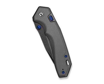 Ніж складаний туристичний Civivi Elite Brova CPM S35VN, сірий (Aluminum, 8.7 см) 