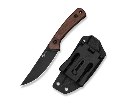 Ніж фіксований туристичний Civivi Carveth C25040-3 Guibourtia Wood