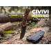 Ніж фіксований туристичний Civivi Carveth (9,1 см) AEB-L / G10 помаранчевий/чорний з чохлом