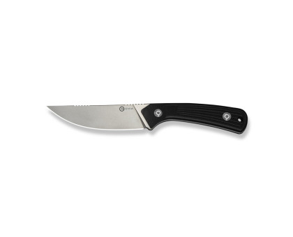 Ніж фіксований туристичний Civivi Carveth (9,1 см) AEB-L / G10 чорний з чохлом 