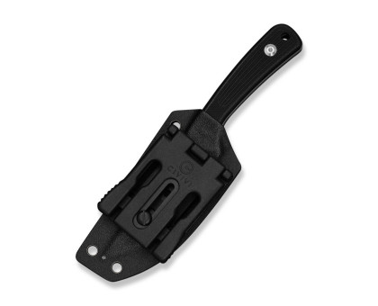 Ніж фіксований туристичний Civivi Carveth (9,1 см) AEB-L / G10 чорний з чохлом 