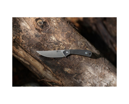 Ніж фіксований туристичний Civivi Carveth (9,1 см) AEB-L / G10 чорний з чохлом 