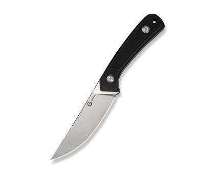 Ніж фіксований туристичний Civivi Carveth (9,1 см) AEB-L / G10 чорний з чохлом 