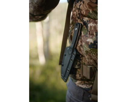 Ніж фіксований туристичний Civivi Carveth (9,1 см) AEB-L / G10 чорний з чохлом 